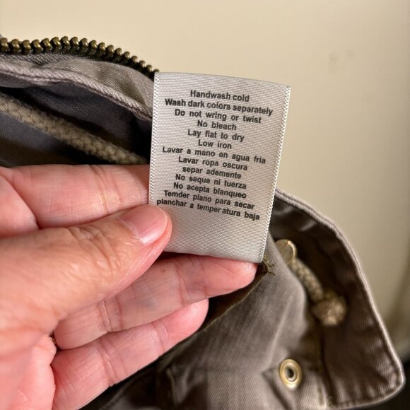 Judy Blue Cargo Utility Olive Jacket Won't Lose My Way Military - Picture 10 of 12